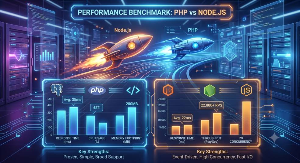 Performance Benchmark: PHP vs Node.js